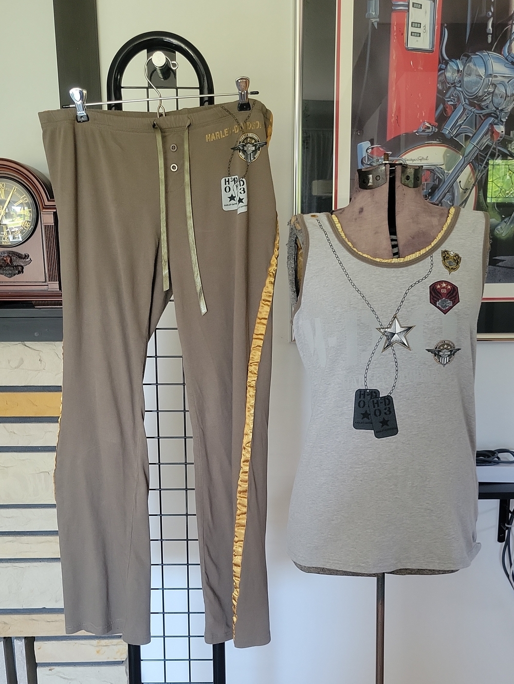Harley-Davidson Loungewear Set M/L Gray/Green